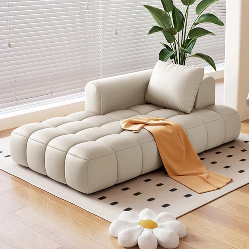 Image of LEGACY OF COMFORT Azure Solid Wood Frame Indoor Chaise Lounges Upholstered Chaise Lounge for Living Room (Right Hand Side, Beige)