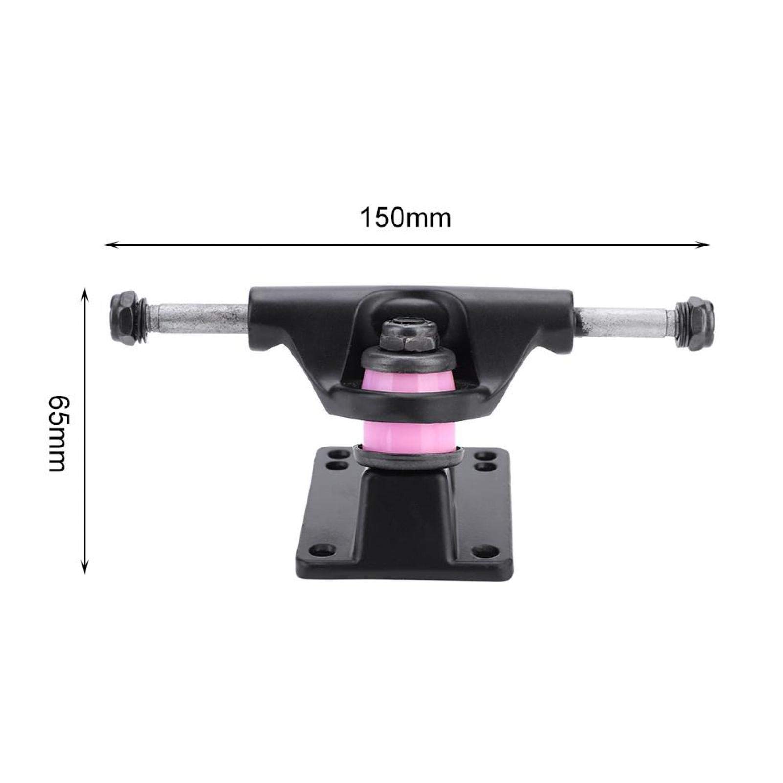 Jenngaoo 2pcs Skateboard Trucks Combo 3.25Inch Ruedas Abec Longboard Skatebaord Accesorio Todo en Uno Skate T-Tool (negro)