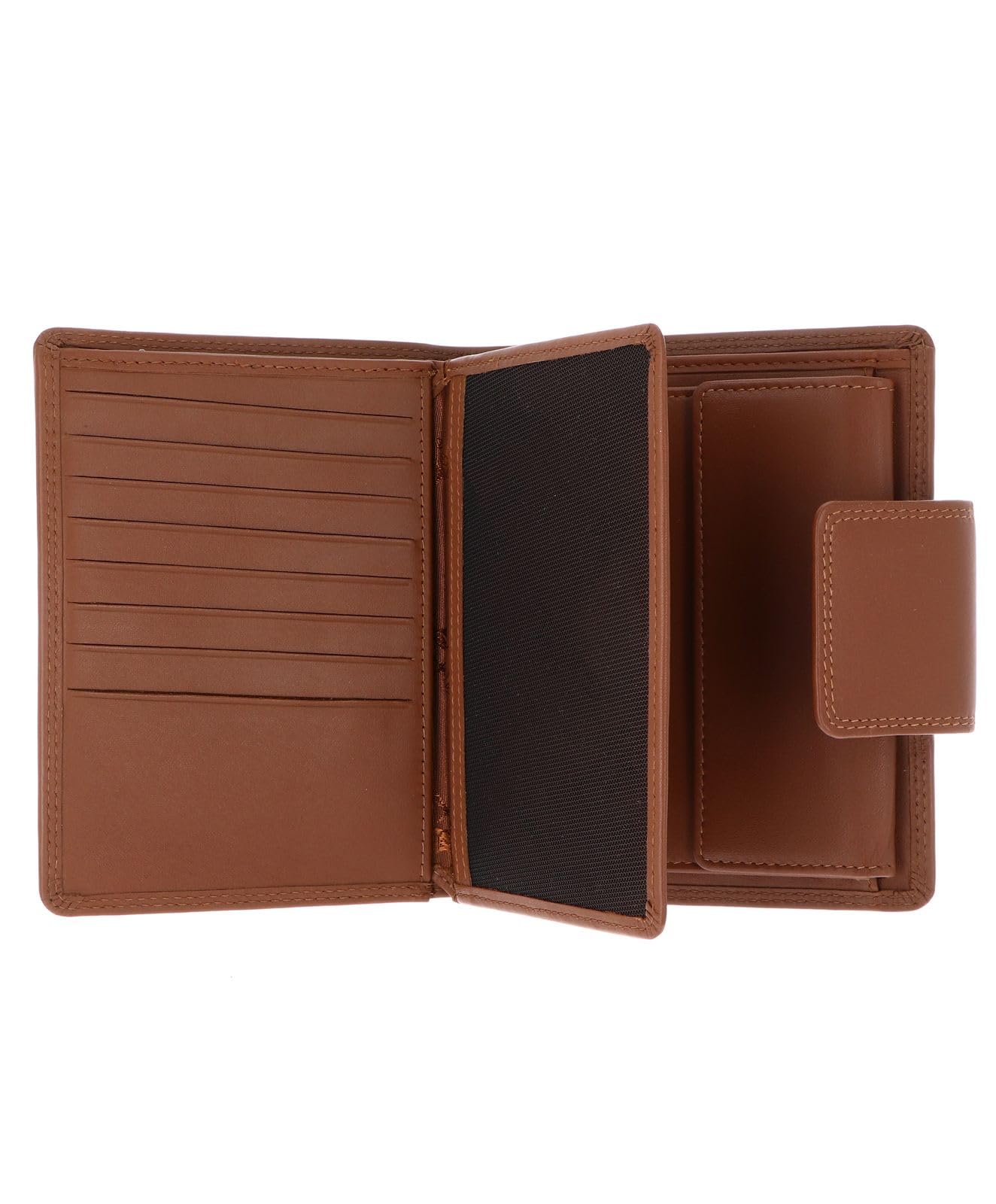 Golden Head Pelle portafoglio Polo RFID Protect Kombischeintasche mit Riegel 2300 Cognac marrone