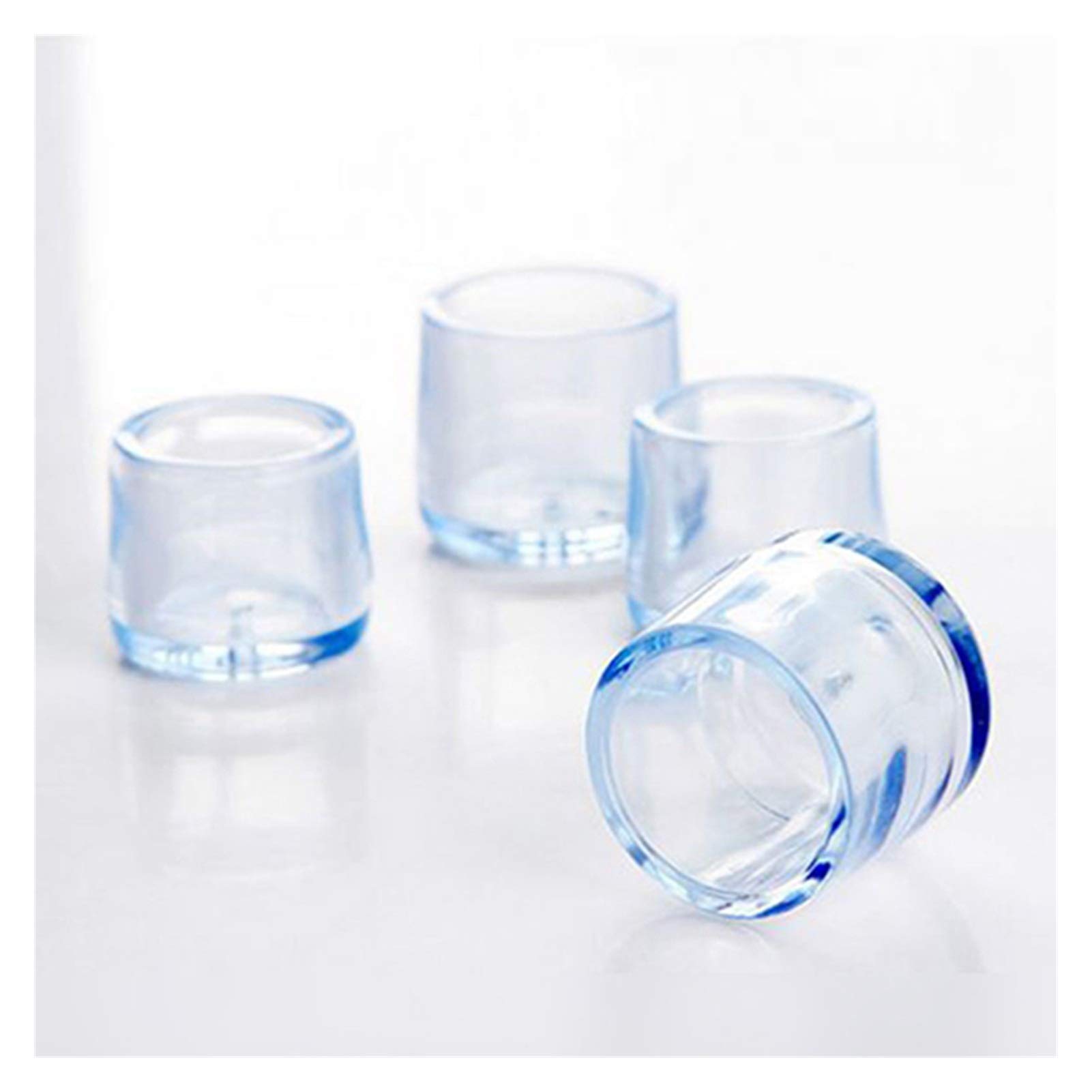 HYQOUKLR Silicone Chair Leg Cover Caps, Chair Leg Covers 16Pcs Clear Rubber 21mm 24mm(24mm)