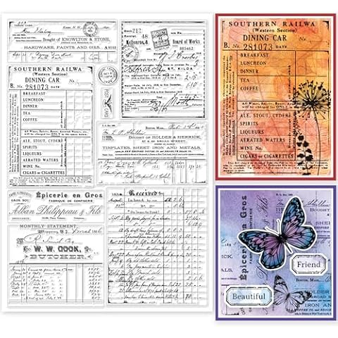 GLOBLELAND Retro Handwritten Ledger Clear Stamps Cover