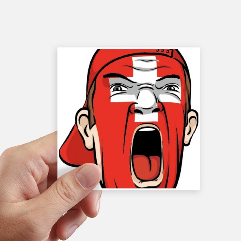Sticker Suisse carré 10x10 cm pour valise et deco moto pc portable