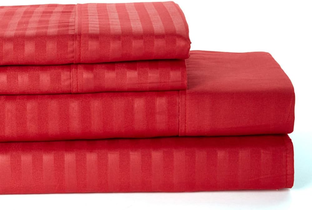 1800 Egyptian Comfort deep Pocket Bed Sheet Set Burgendi Colors/King Sizes