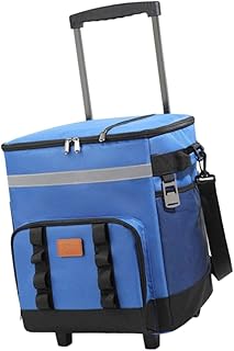 Sharplace Glacière à roulettes, Isotherme étanche de 35 L, Grand fourre-Tout Portable et Isotherme avec roulettes et poignée pour Pique-Nique, Barbecue, Bleu