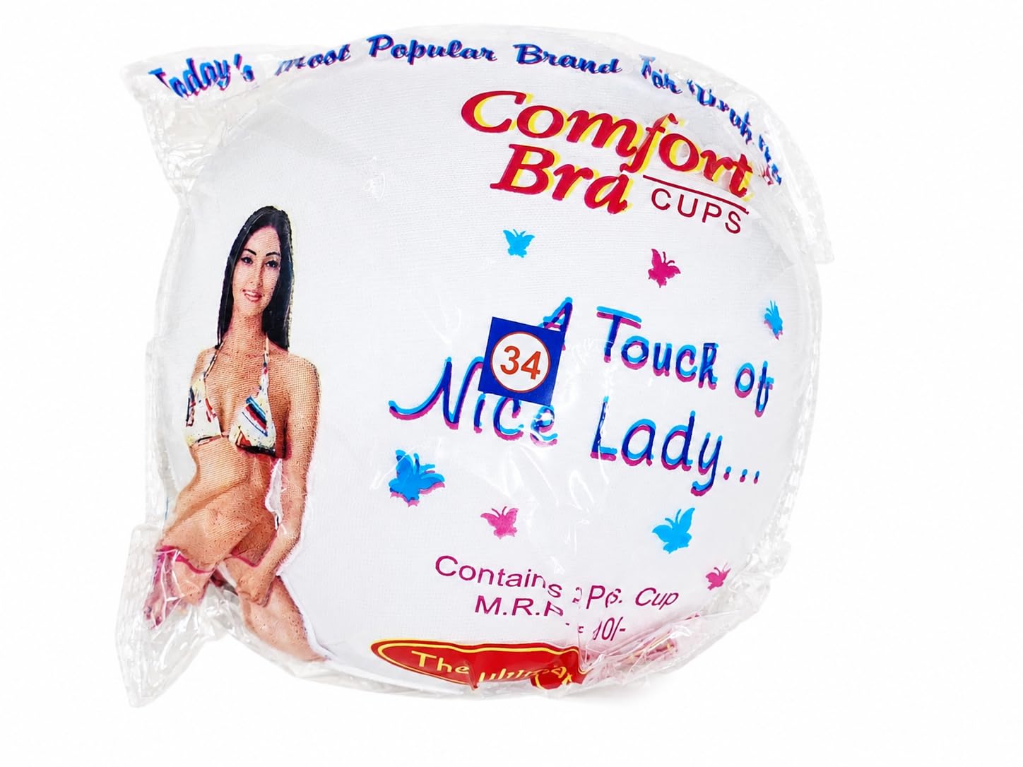 Comfort Bra Cups White Foam Pad Inserts for Blouse & Bra, Reusable, Multiple Sizes, Pack of 4 Pairs 32-34-36-38-image-0