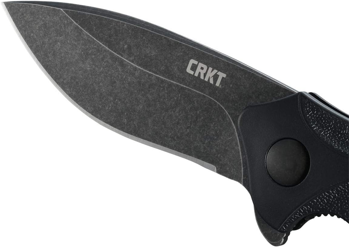 CRKT Foresight Assisted Folding Knife with Liner Lock: 1.4116 Plain Edge Blade, Glass-Reinforced Nylon Handle, Pocket Clip, K221KKP
