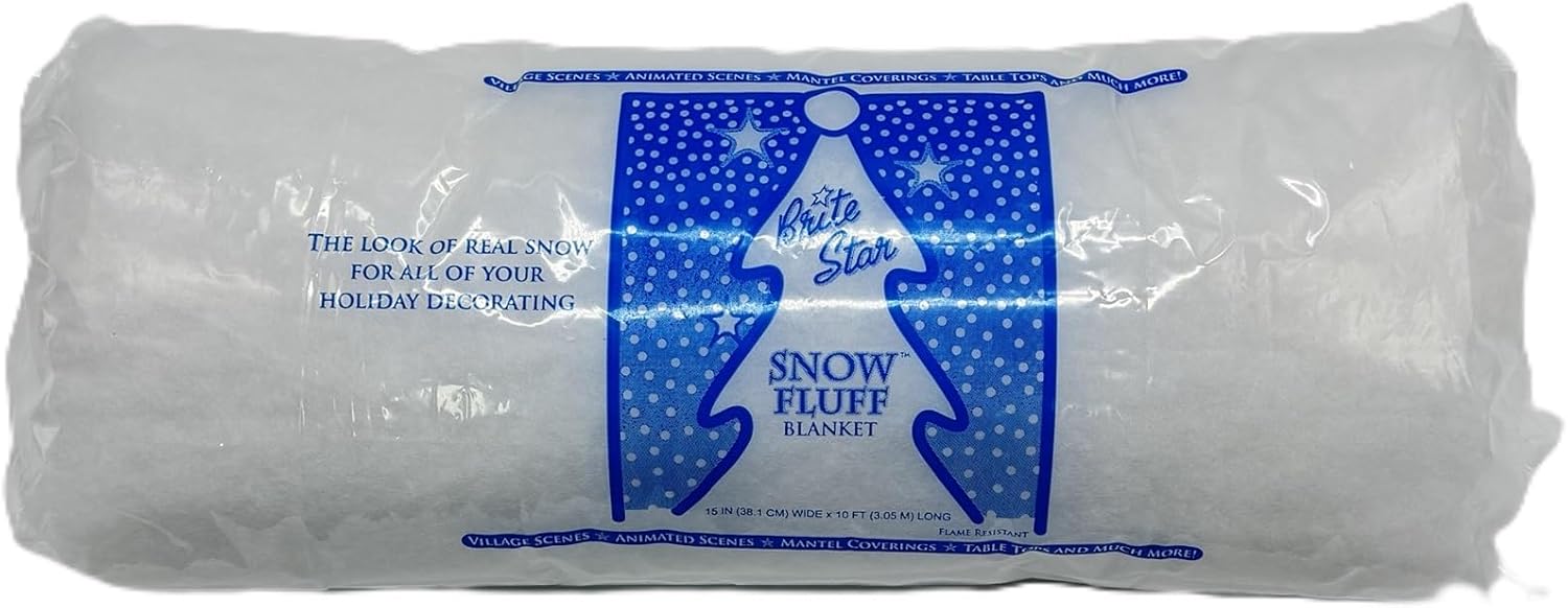 Brite Star 10 Ft x 15 inch Snow Fluff Blanket, White