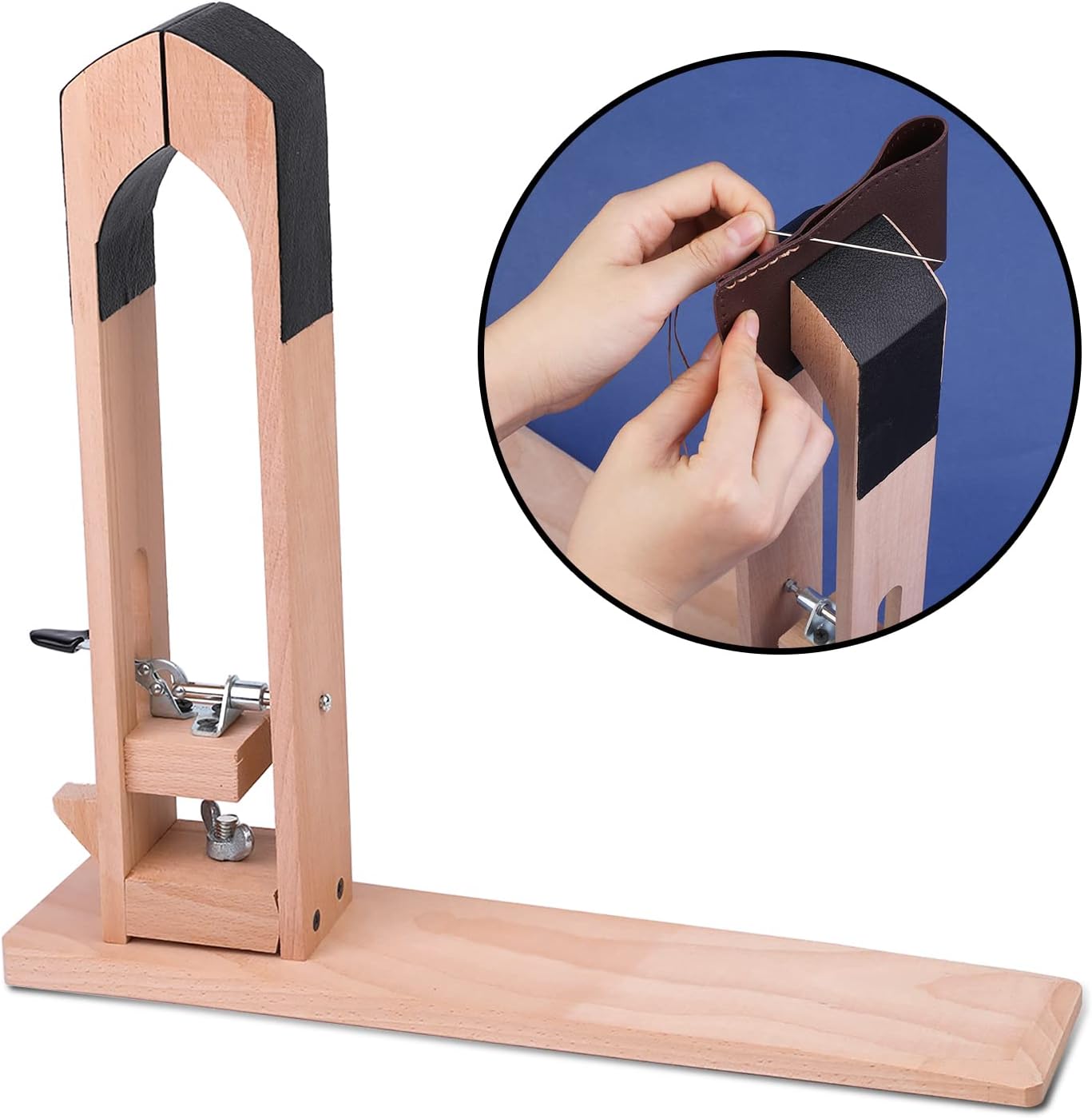 LUNARM Stitching Pony Leather Table Desktop Pony Horse Clamp Leather Stitching Pony for DIY Hand Leathercraft Sewing