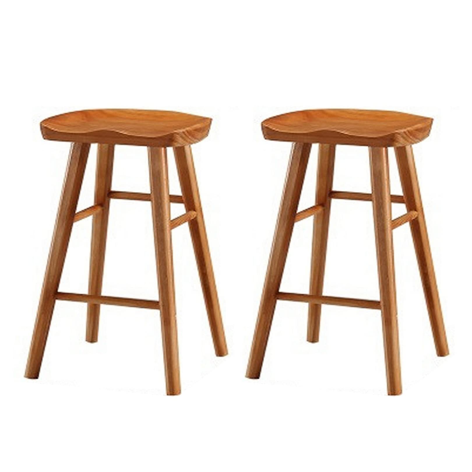 Tabouret de bar pour petit déjeuner en bois hauteur 55cm style bistrot