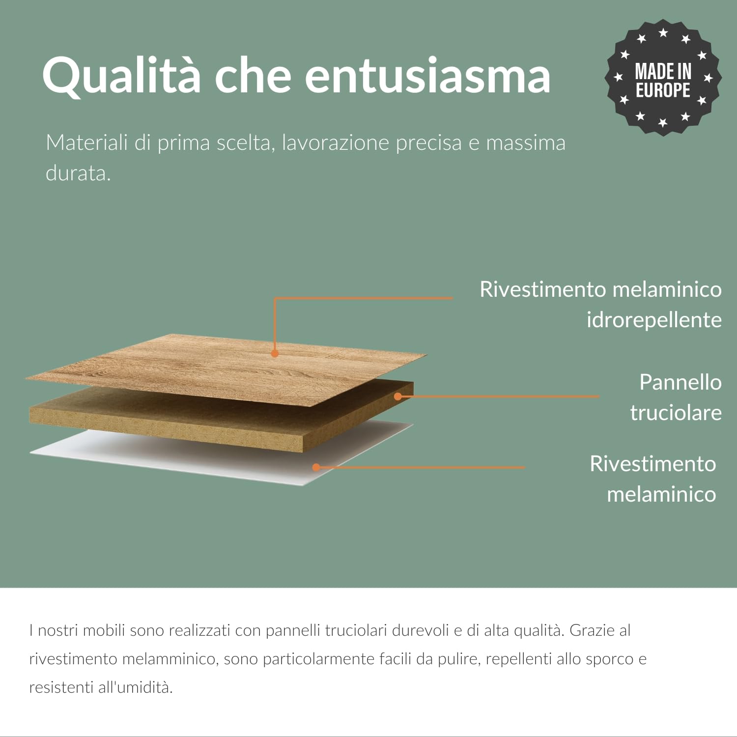 Planetmöbel Mobile TV West, porta TV lungo 280 cm, mobiletto TV sospeso o da appoggio, mobile TV per soggiorno, 2X mobile porta TV 37,8 x 140 x 30 cm, rovere dorato