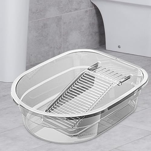 Miniatura 2 de Gazechimp Lavabo para lavabo, bañera de plástico con tabla de lavar, tabla de lavado de manos gruesa, lavabo de limpieza, para toallas de limpieza