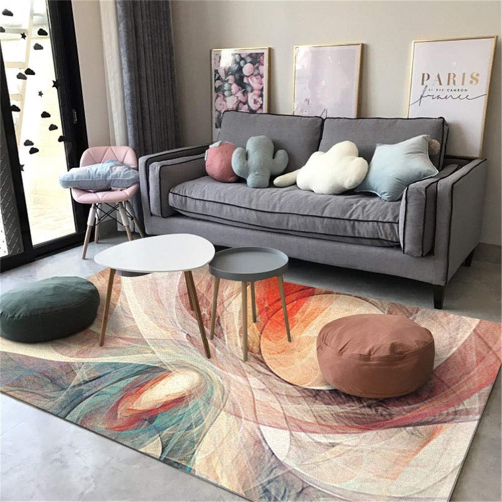 Tapis entretien facile pour chambre nordique et minimaliste de 160x230cm