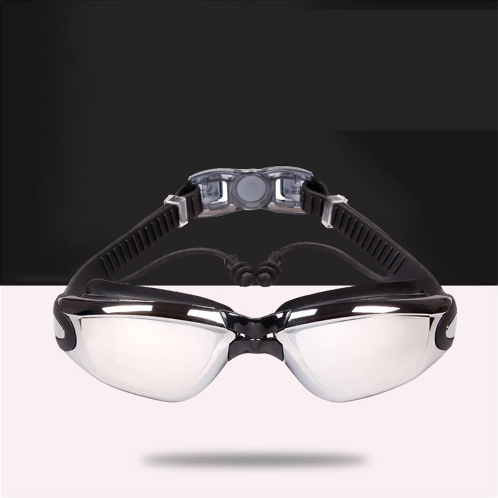 JUANYAO Occhiali Da Nuoto Occhialini da nuoto antiappannamento elettrolitico in silicone HD for adulti Per Il Nuoto(White)