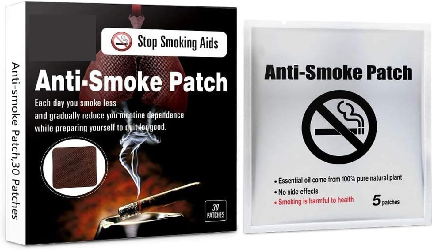 Excefore Natural Quit Smoking Patches - 30 Count, Effective & Safe Stop Smoking Aid, No Side Effects, Easy to Use for a Smoke-Free Life