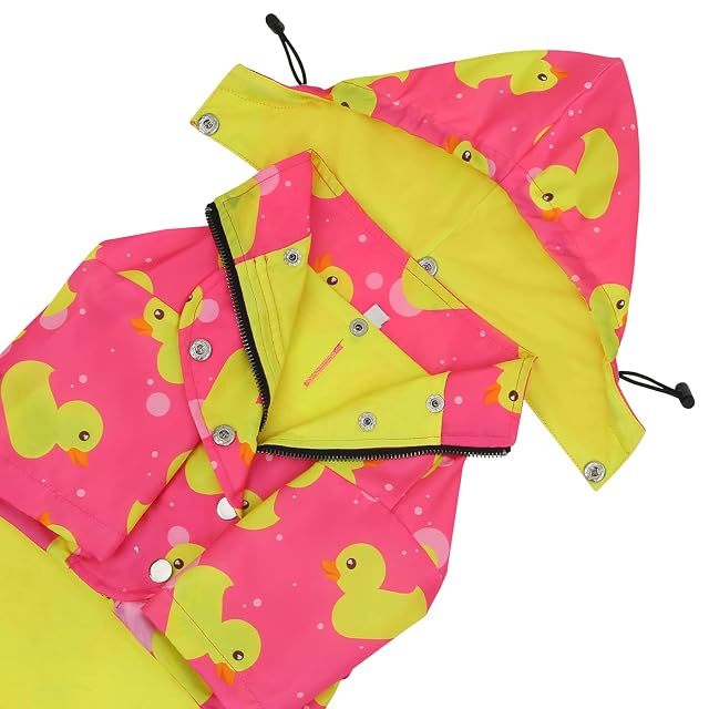 Foto 6 de 7 de HDE Poncho Impermeable para Perro, Chaqueta Impermeable de Doble Capa con Cremallera y Capucha extraíble