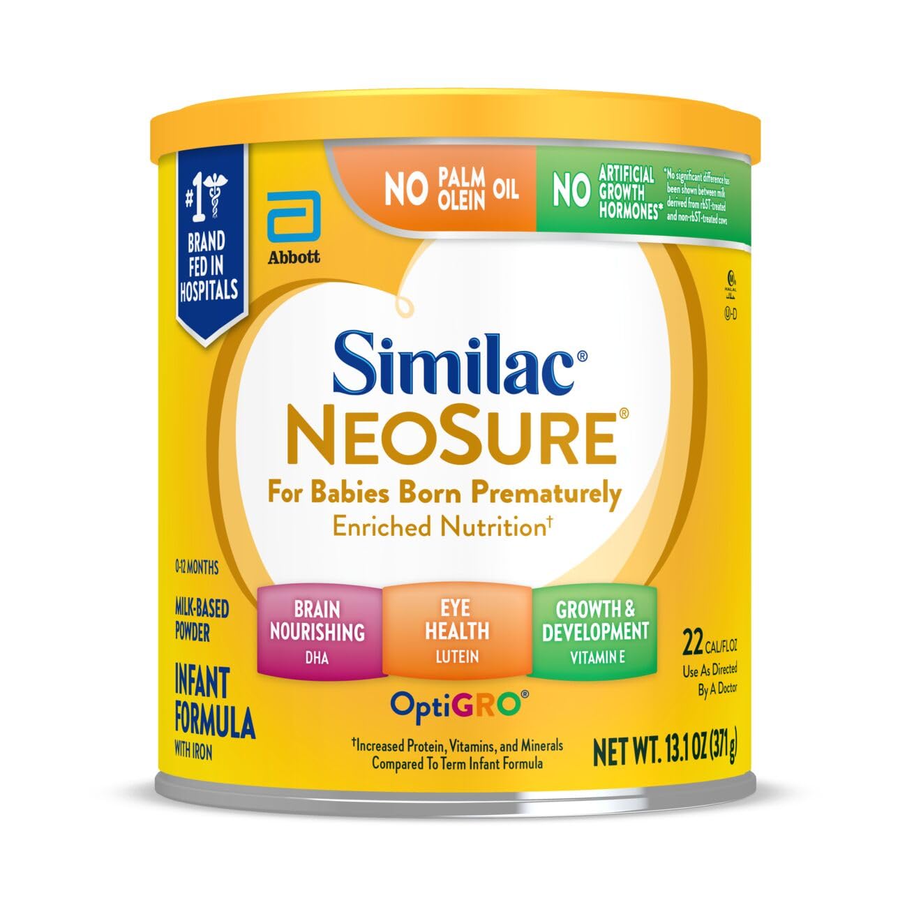 Similac NeoSure Premature Post-Discharge Infant Formula, Baby Formula Powder, 13.1-oz Can