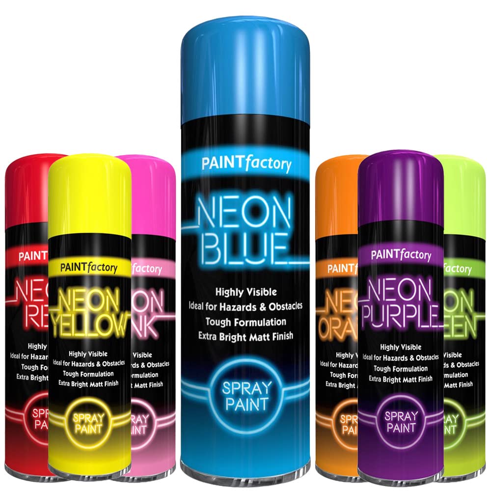 Classic Signature Blue - 1 X Neon Spray Paint 200Ml Aerosol Spray Paint Fluorescent Bright Graffiti (Banksey) Matt Finish