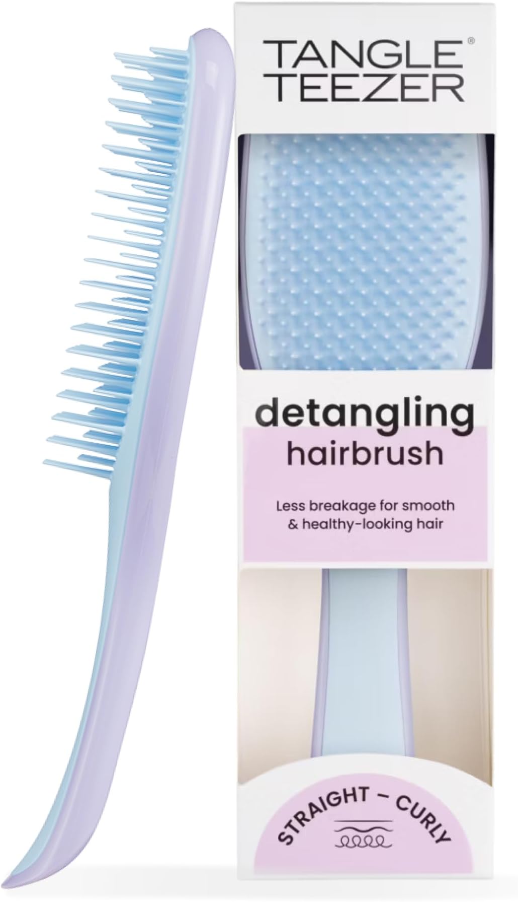 Tangle Teezer | The Ultimate Detangler Hairbrush for Wet & Dry Hair | For All Hair Types | Eliminates Knots & Reduces Breakage | Blue Lilac