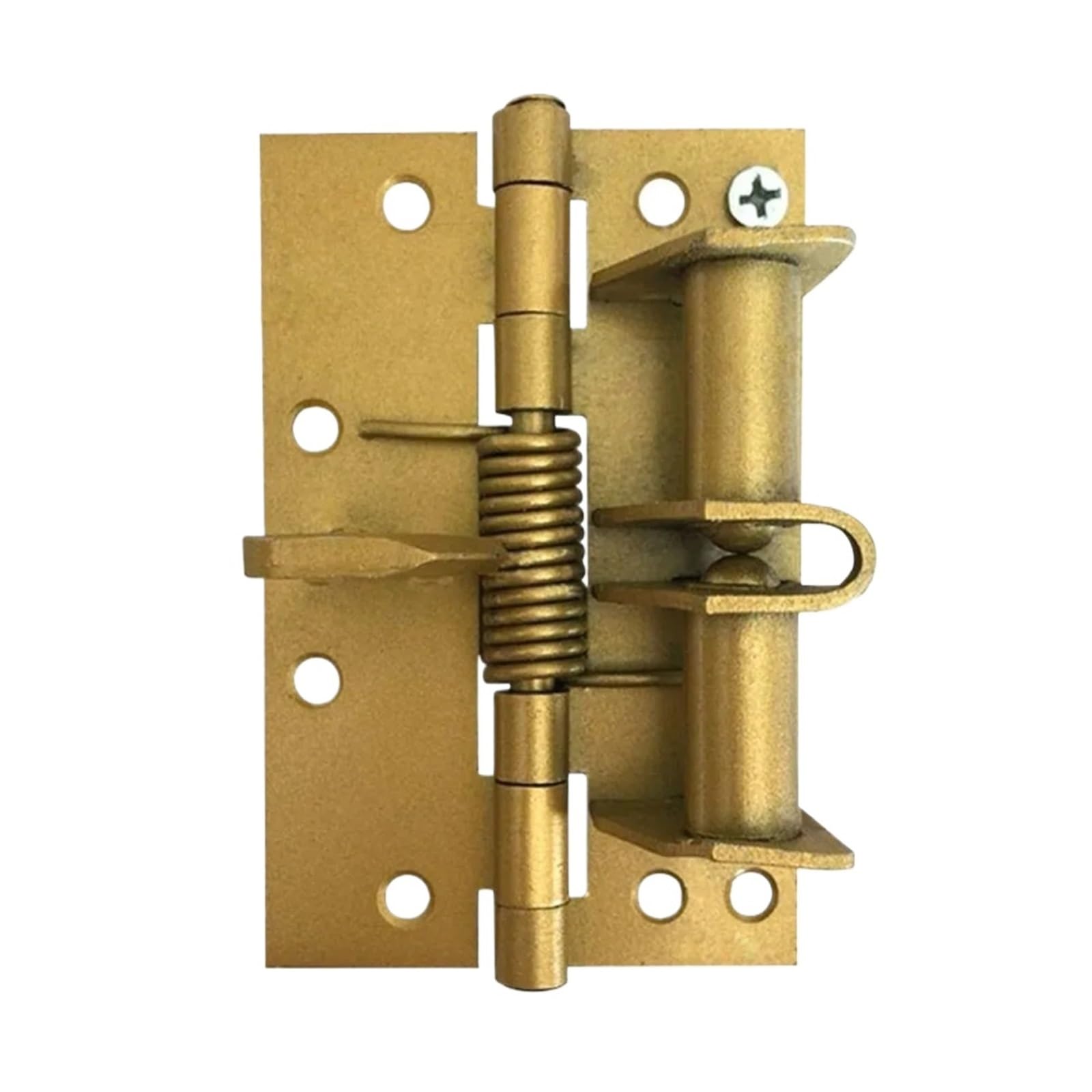 Flush Hinges 90 Degree Hidden Door Closer Degrees Positioning Soft Close Spring Hinge Stopper for Screen Cabinet Furniture Hardware(Gold)