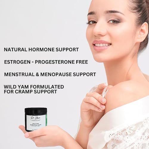 Miniatura 9 de Dr. Skin Crema de ñame silvestre para equilibrio hormonal, 4 onzas, 100% orgánico natural para la menopausia y la perimenopausia, crema de ñame de