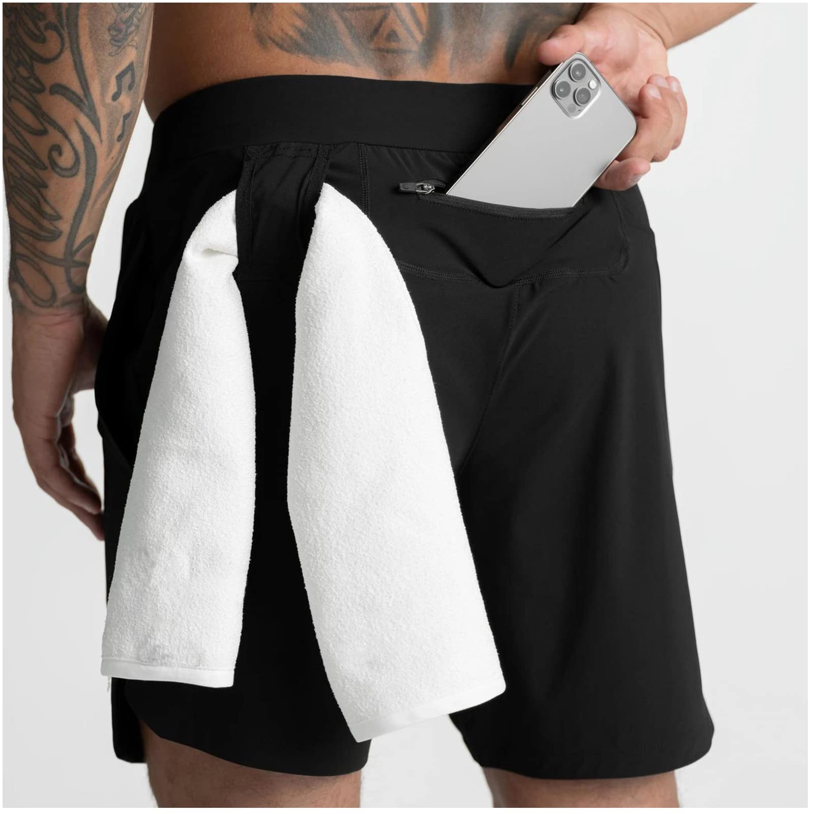 Pantalones Cortos Deportivos Hombre Secado Rápido Correr Entrenamiento