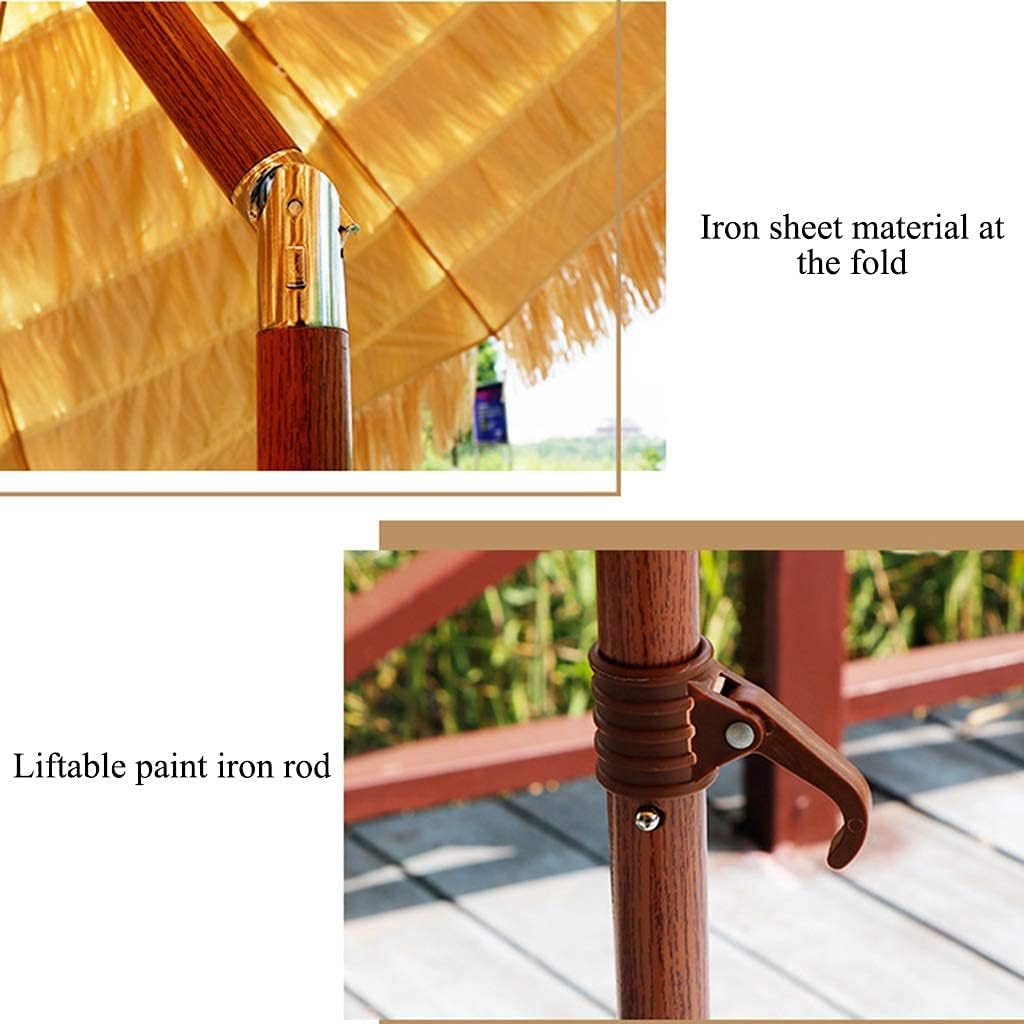 Patio Umbrella Cantilever with heavy dutyStraw Parasol Umbrella with Base, Diameter 180cm Inclinable Waterproof Sun Shade Hawaiian Beach Parasol, for Beach Garden Outdoor Straw Umbrella good