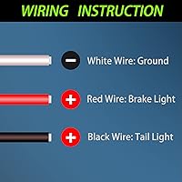 Vista 5 de Serlainxin Barra de luz LED para remolque, luces LED rojas de 15 pulgadas, luces de freno de parada de freno, IP67 impermeable, luces de remolque