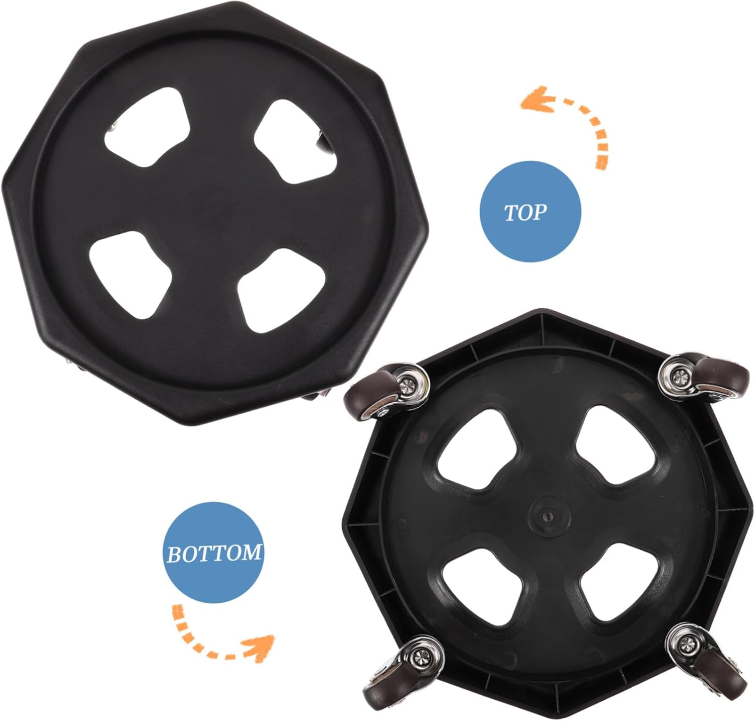 Rolling Discs for Core Strength Training Comfortable Grip Non-Slip Surface Includes Knee Cushion for Abdominal Workouts at Home Fitness Exercising Board Colors May Vary