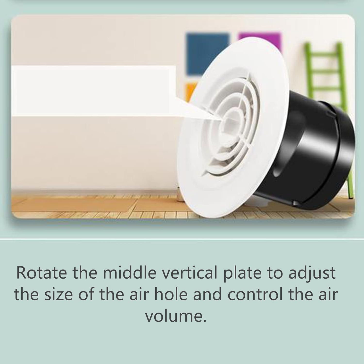 MFFIRE ABS Round Vent Cover Soffit Air Vent with Fly Screen Mesh for Kitchen Bedroom Bathroom Office,100mm