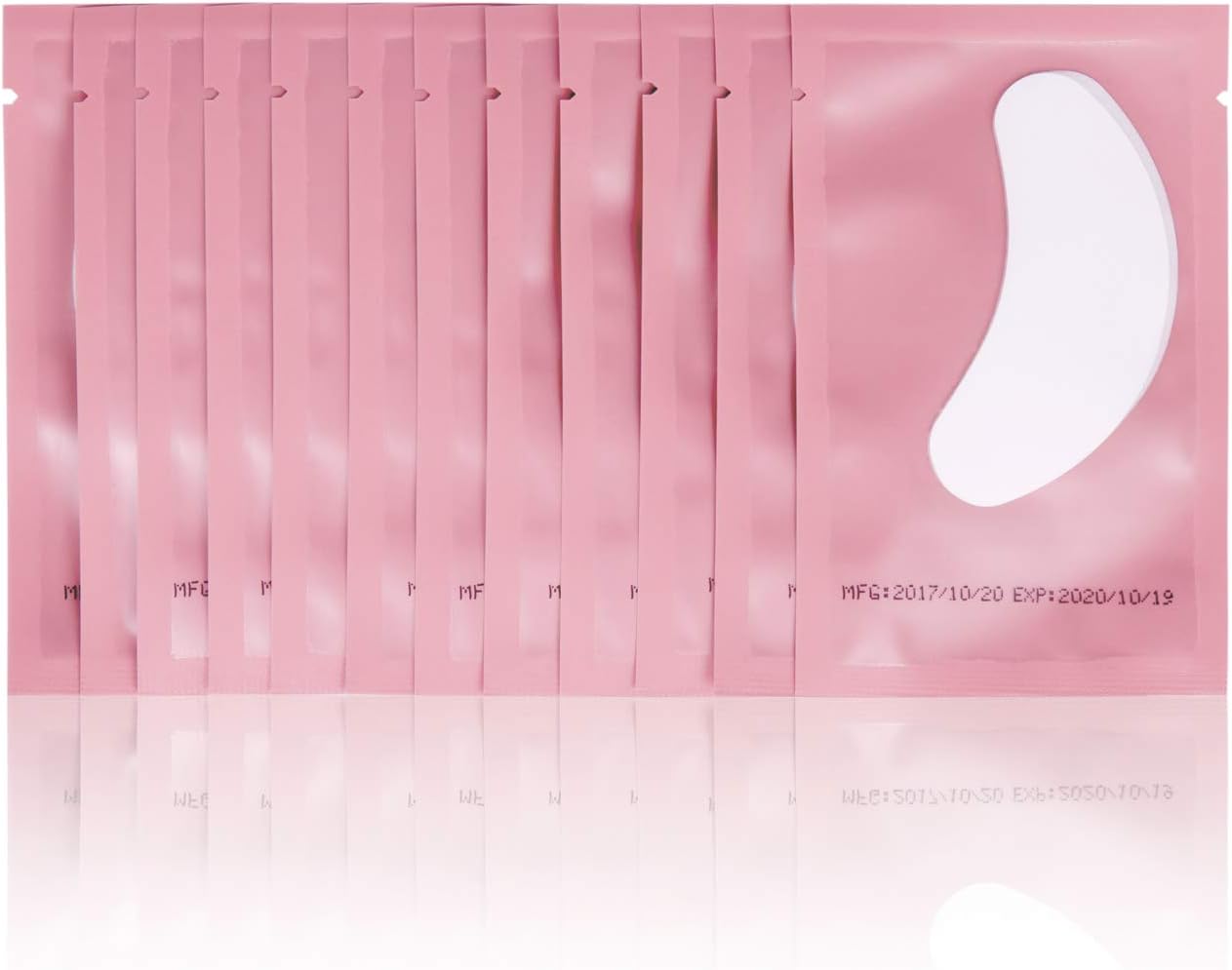 100 Pairs Set Under Eye Pads, Comfy and Cool Under Eye Patches Gel Pad for Eyelash Extensions Eye Mask Beauty Tool (Pink)