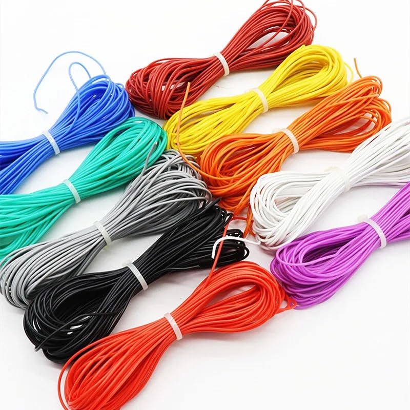 Cable de silicona súper suave 16, 14, 11, 10, 9, 8, 7, 6, 4, 3, 2 AWG, cobre estañado, 5 metros, modelo de avión, cable de conexión de batería de litio (rojo, 5 metros_3 AWG)