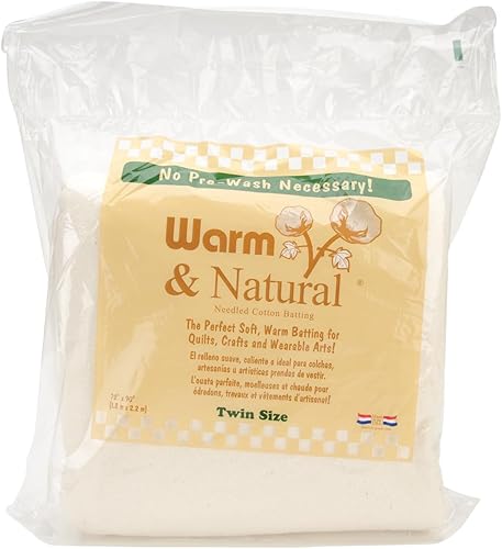 Miniatura 11 de The Warm Company - Guata de Algodón Cálido y Natural para Edredón – Tamaño Artesanal 34" x 45" – Guata Premium para Edredón y Manualidades