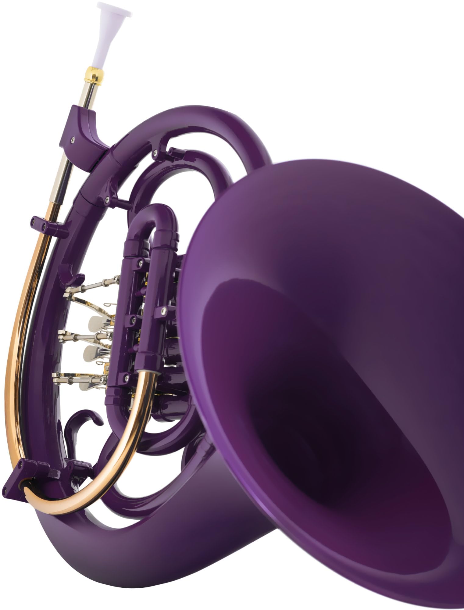 Classic Cantabile WH-30VT MardiBrass Cor d'harmonie plastique Bb violet, embouchure & housse sac à dos, pour débutants et pros, résistant aux intempéries, étanche, léger et stable.