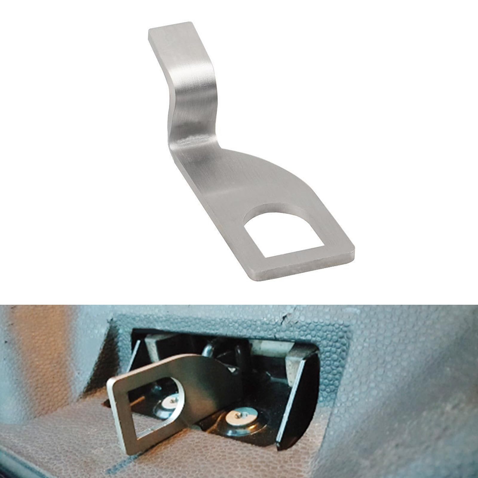 Navna Supporto per serratura del portellone posteriore, supporto per bocchetta dell'aria, strumento di riparazione per camper in acciaio inox, lunghezza 20 cm, gancio resistente per portellone
