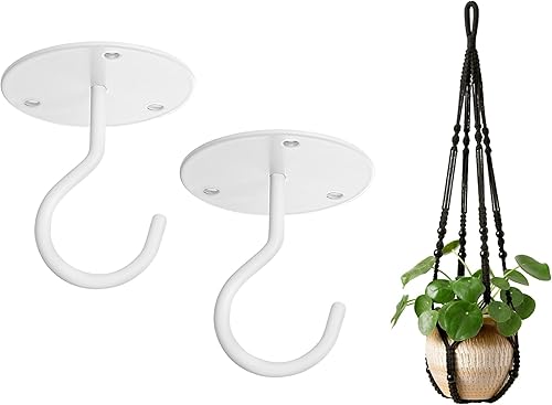 Mkono Colgador de macramé para plantas de interior, cesta colgante y ganchos de techo, cuentas de madera, soporte decorativo para macetas para
