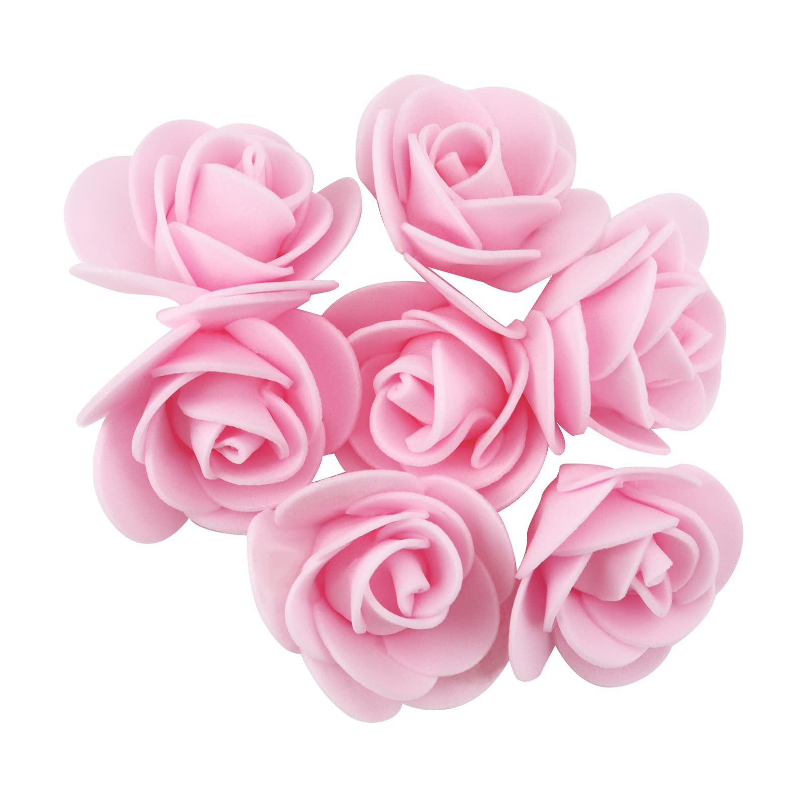 MWOOT 144 stuks rode kunstmatige rozenkoppen, mini-schuimbloemen om te knutselen, kleine neprozen voor doe-het-zelf Valentijnsdag, bruiloft, boeket, feest, festival, decoratie, 2,5 cm faux