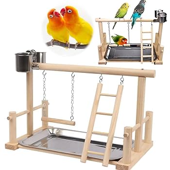 【ちぇみ】ことりのおおきなあそびば Amazon | iimono117 インコ 遊び場 [ 幅36㎝×高さ25㎝ 小型 ] 鳥