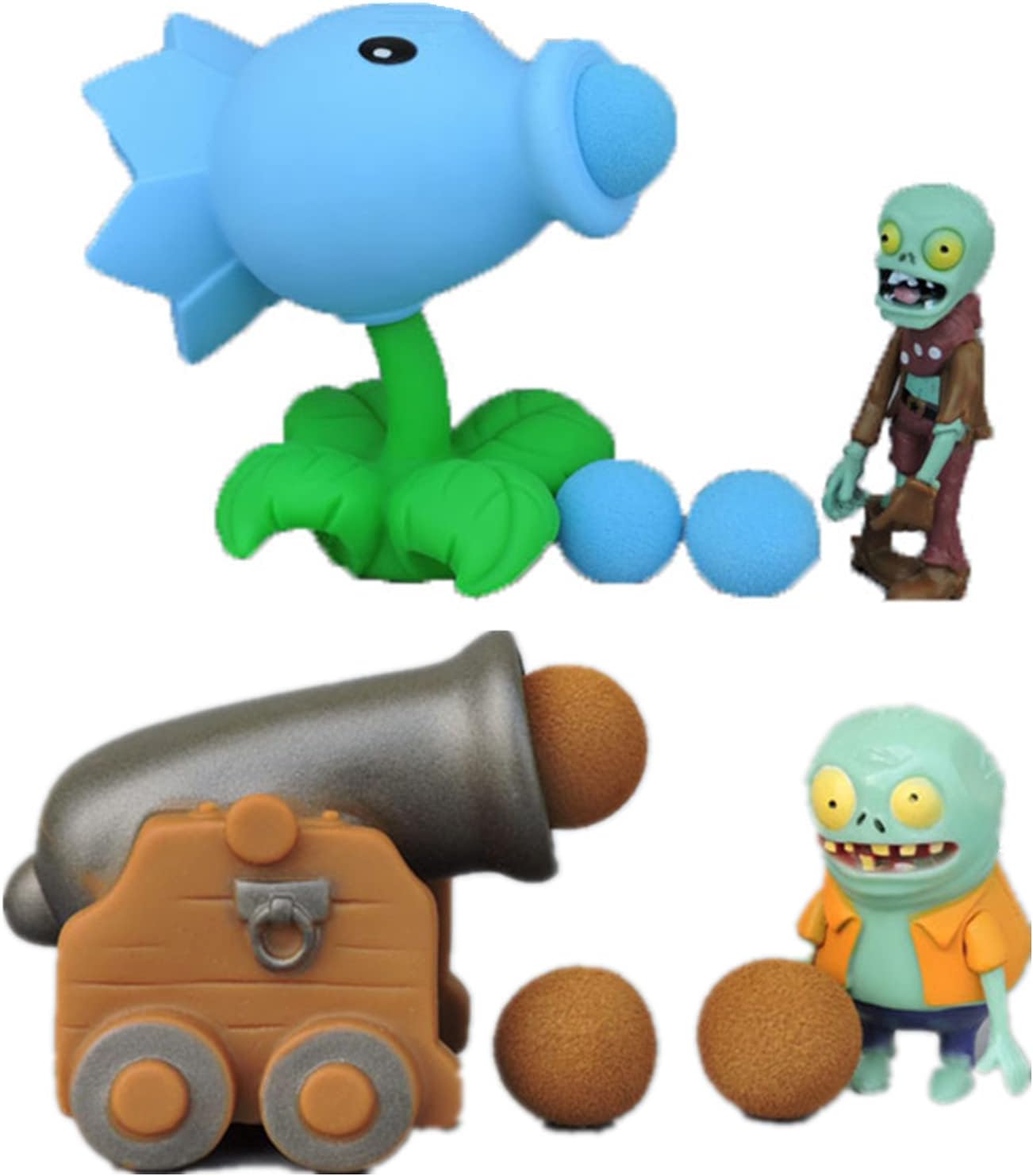 4 PCS Plants VS Zombies Toys Action Figures Toys Mini PVZ Set 1 2 Series Great Gifts for Kids and Fans, Birthday and Christmas Party