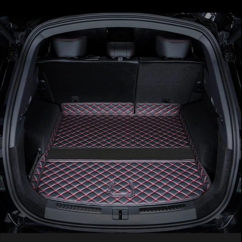 Single Sheet Trunk Mat Leather Durable For Cargo Liner Boot Carpets Interior Cover Accessories For Chery For Jetour For Dashing 2023 2024 Boot Mats(Red single)
