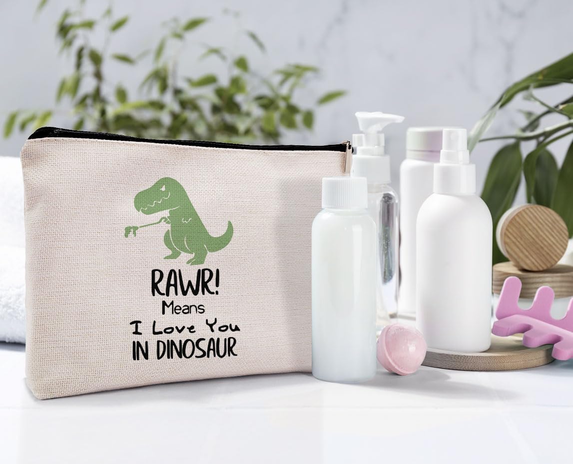 RAWR Means I Love You in Dinosaur Cosmetic Bag, Myanmar Ubuy
