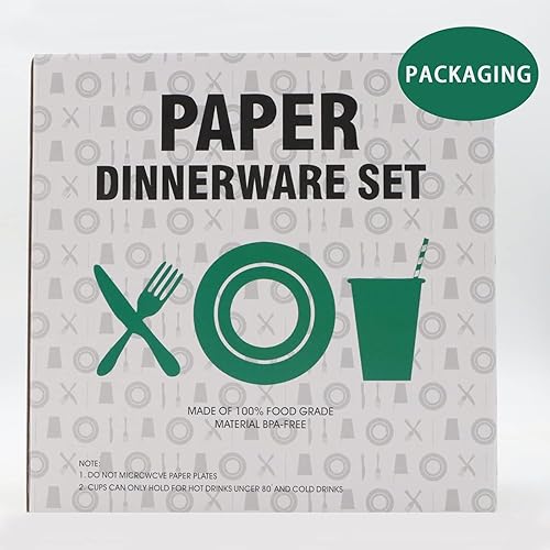 Miniatura 7 de Birthdayparties Platos redondos de papel desechables para todas las ocasiones, platos de papel de puntos dorados, paquete de 50 unidades, 25 x 9 y