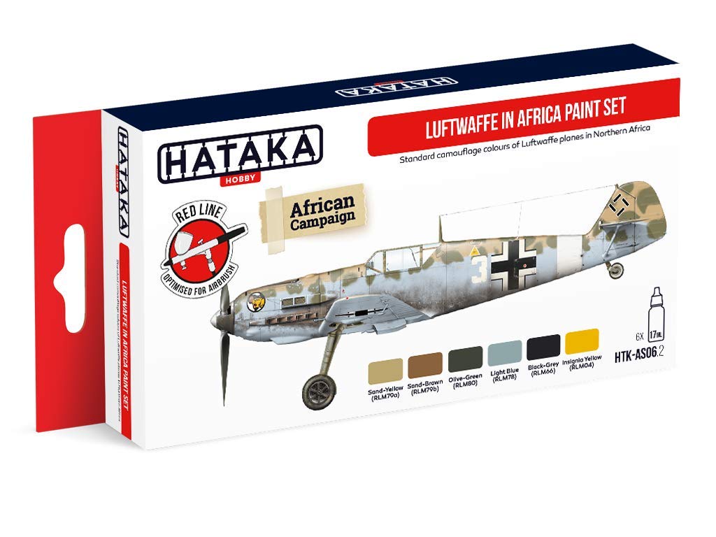 Hataka 6x 17ml AS06-2 Acrylic Paint Set - Luftwaffe in Africa
