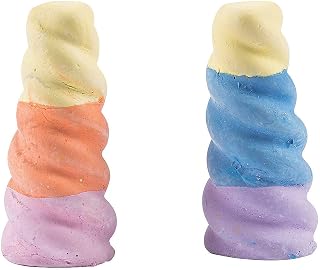 Fun Express Shaped Unicorn Horn Chalk - 12 Pieces - Educational And Learning Activities For Kids