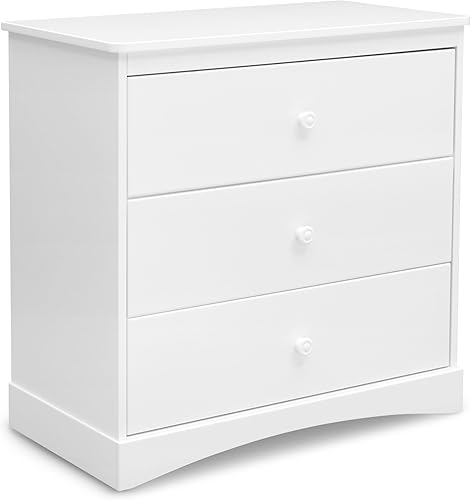 Miniatura 11 de Delta Children Sutton - Cómoda de 3 cajones con tapa para cambiar pañales y cajones entrelazados, certificado Greenguard Gold, blanco Bianca Bianca