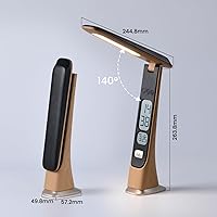 Vista 7 de WILIT Rechargeable Lamps Cordless Table Lamp, Foldable Portable Desk Lamp - LED Battery Operated Lights with Stepless Brightness&Time Display for