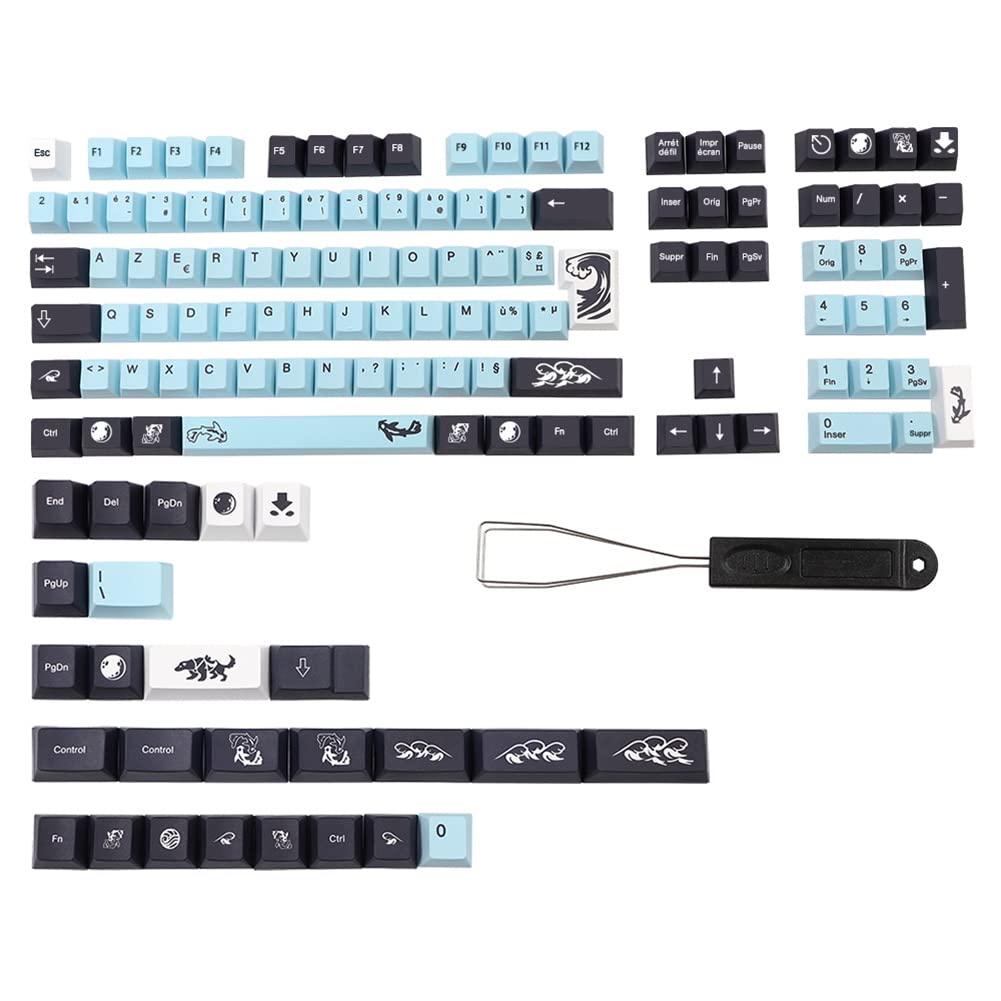 Dye Subbed Keycap FR Disposition ISO PBT France Keycaps pour MX Switch Clavier Cherry Profile Key Cap FR Keycap 135 Touches
