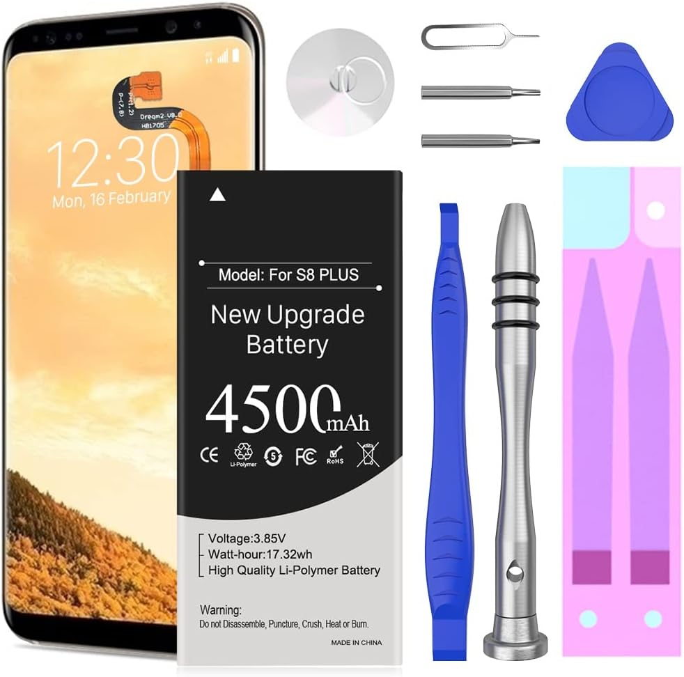 (Upgraded) Galaxy S8 Plus Battery 4500mAh, Compatible with Samsung