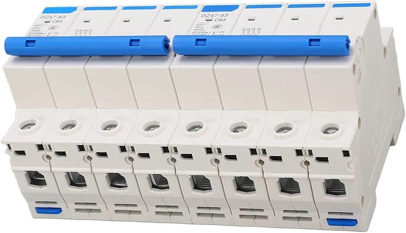 1PCS 4P Miniature Circuit Breaker Rail Mounted Dual Power Miniature Interlock Transfer Switch Circuit Breaker 63A 400V