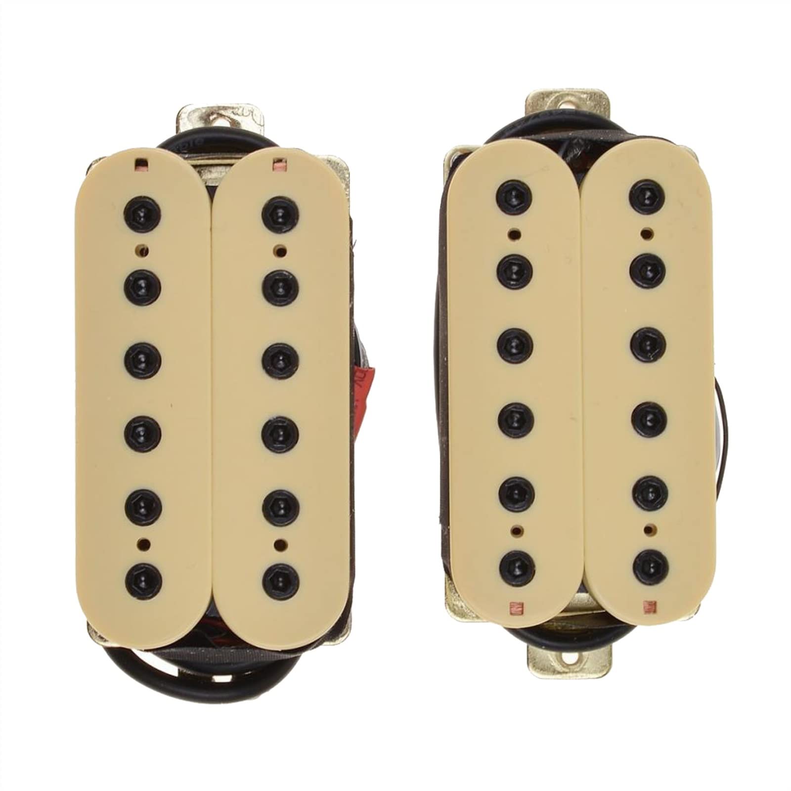 2 Piezas 6 Cuerdas Guitarra Eléctrica Humbuckers Pickup Placa Base De Latón Doble Bobina Humbucker Pickup Kit Juego de Pastillas de Guitarra electrica