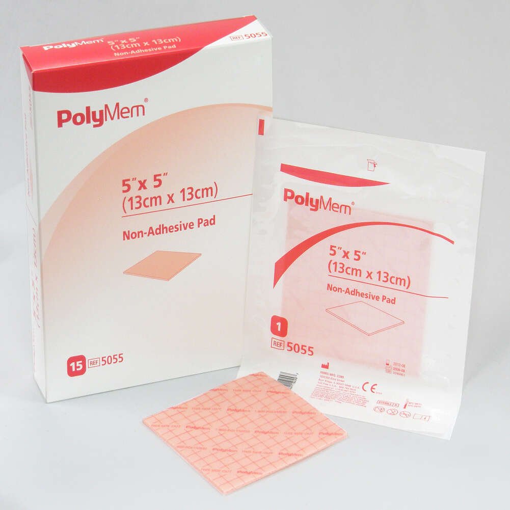 PolyMem NonAdhesive Pad Dressings (5x5"""") (Box of 15